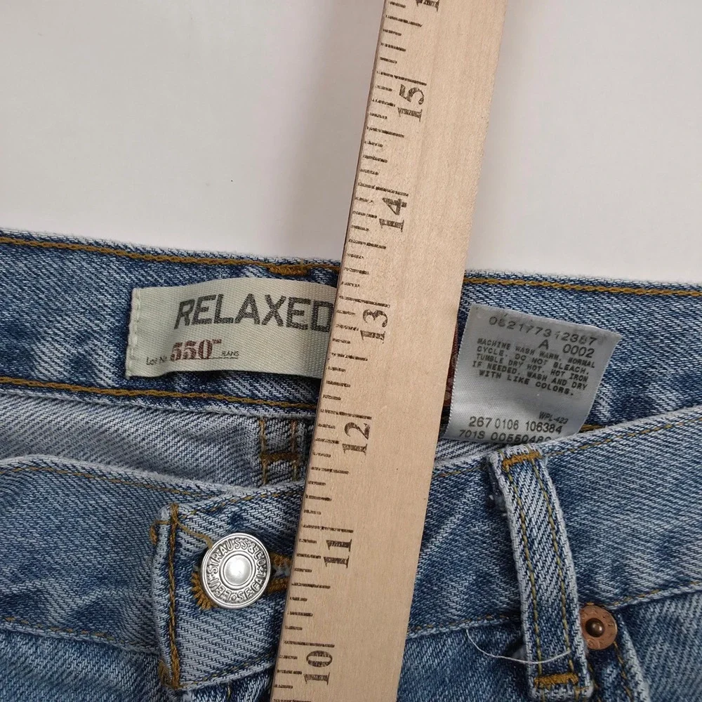 Levi's 550 Relaxed Fit Jeans Mens 34x34 Blue Vtg 90s Nostalgia Thrifted Dad Jean